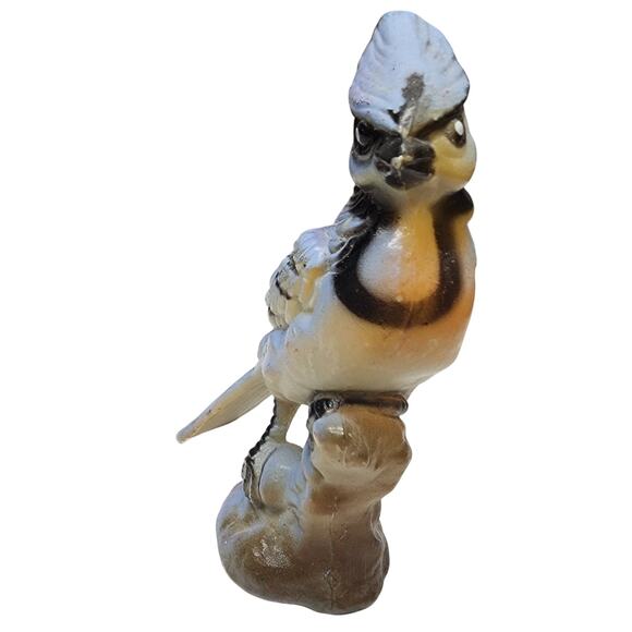 Set of 4 Vintage Hand Painted Porcelain Bird Figurines Japan Blue Jay - Picture 15 of 16